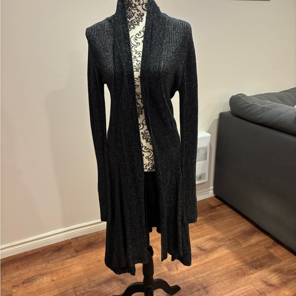 CAbi Black Open Front Cardigan